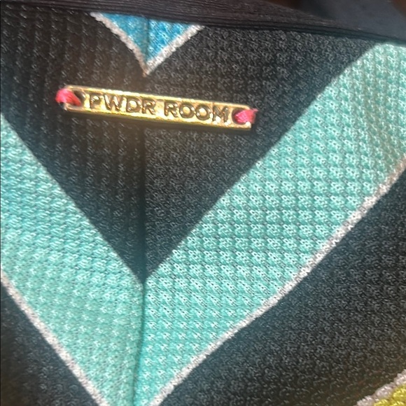 PWDR ROOM 2 Pc. Triangle Striped Bikini Top Size Small, Bottom Size Medium - Picture 2 of 13